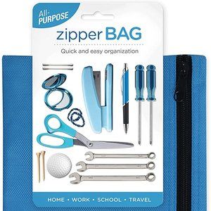 Cumberland Concepts 1ct Large All-purpose Nylon Zipper Bag - Sky Blue